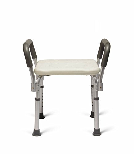 Banco de baño Medline con respaldo acolchado, ideal para bañeras, soporta hasta 350 lbs, cómodo y duradero - imagen 2