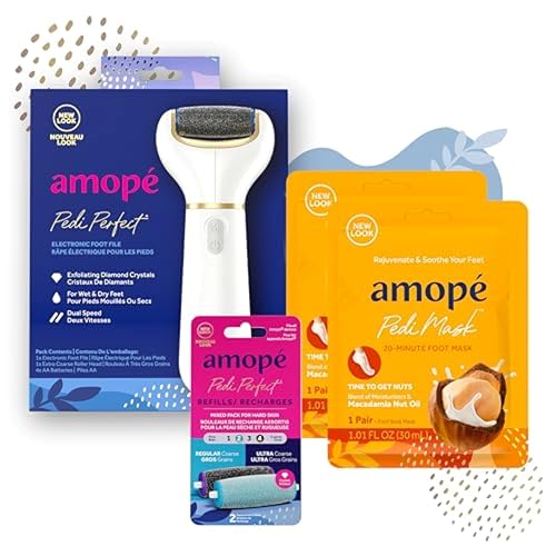 Kit de Pedicura Amopé, Pack de Spa para Consentirse, Regalo de Cuidado Personal, incluye Removedor de Callos Eléctrico, 2 Mascarillas de Aceite de - imagen 5