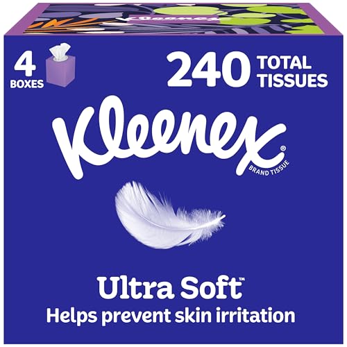Kleenex Ultra Suave Pañuelos Desechables, 4 Cajas Cubo, 60 Pañuelos por Caja, 3 Capas (240 Totales), Empaque Puede Variar - imagen 6