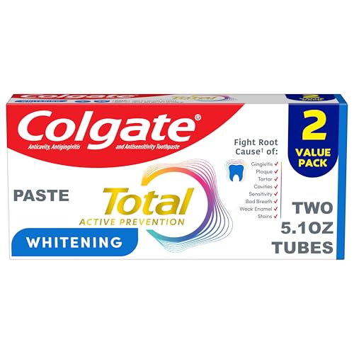 Pasta Dental Colgate Total Blanqueadora, 5.1 oz, Paquete de 2, Antibacteriana con Flúor para Placa, Gingivitis, Sensibilidad, Remoción de Manchas, - imagen 5