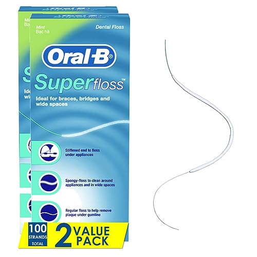 Hilo Dental Oral-B para Frenos, Super Hilo Pre-Cortado, Sabor Menta, 50 Cuentas, Paquete de 2 - imagen 2
