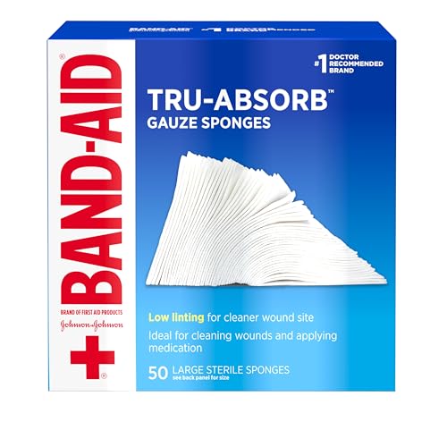 Esponjas de Gasa Estériles BAND-AID Tru-Absorb para Limpieza y Protección de Heridas Menores, Cortes y Quemaduras, 4 x 4 Pulgadas, Envase Individual - imagen 4