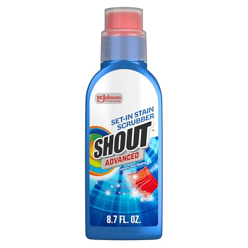 Gel Quitamanchas Avanzado Shout para Ropa, Ultra Concentrado con Cepillo Integrado para Manchas Difíciles, 8.7oz - imagen 1
