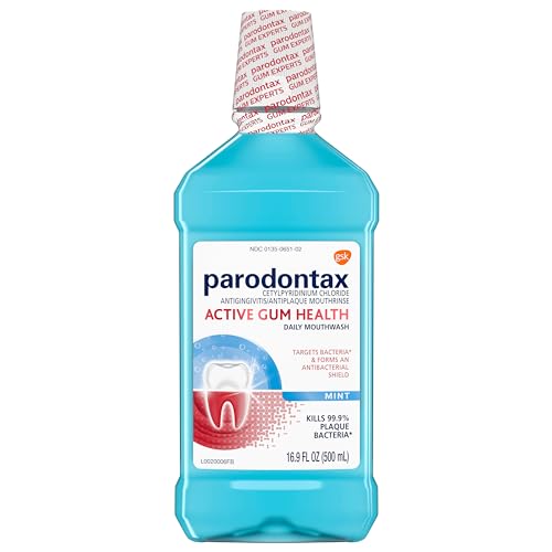 Enjuague Bucal Parodontax Active Gum Health, Antiplaque y Antigingivitis, Sabor Menta, 16.9 Fl Oz - imagen 4