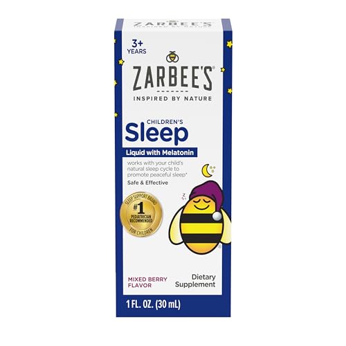 Suplemento de Melatonina para Niños Zarbee's, 1mg, Libre de Medicamentos, Sabor Natural a Baya, Fácil de Tomar, 1 Fl Oz, A partir de 3 Años - imagen 2
