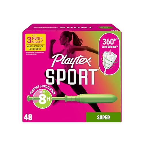 Tampones Playtex Sport Super Absorbentes, Sin Fragancia - 48 Piezas | Tampones Super para Mujeres, Cuidado Femenino, Defensa Contra Filtraciones 360 - imagen 4
