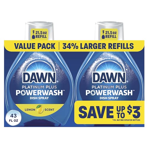 Dawn Powerwash Spray de Limón para Trastes, Jabón Líquido para Trastes 2 Recargas, 43 Fl Oz - imagen 5