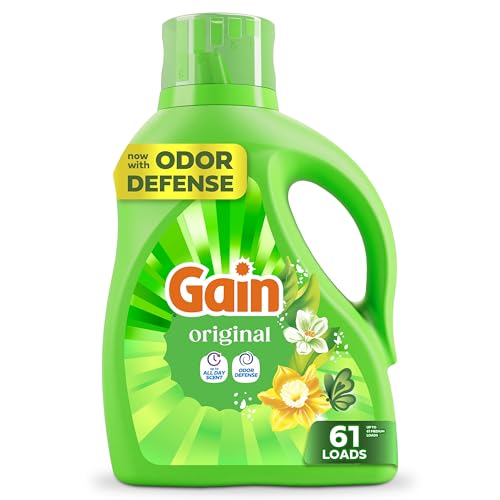 Detergente Líquido para Ropa Gain con Defensa contra Olores, Aroma Original, 81 oz, 61 Lavados, Para Lavadoras HE (El Empaque Puede Variar) - imagen 3