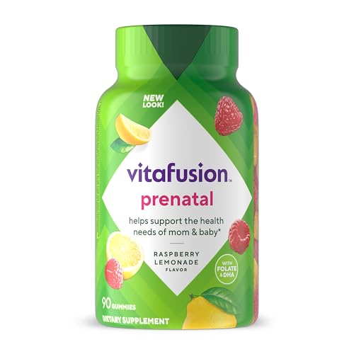 Vitafusion Vitaminas Gummy Prenatales, Sabor Limonada de Frambuesa, Suplemento con Ácido Fólico y DHA, 90 Unidades, Suministro para 45 Días - imagen 2