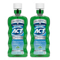 Enjuague Bucal Anticaries ACT con Flúor y Sin Alcohol, Previene Caries, Refresca el Aliento y Fortalece los Dientes, Sabor Menta, 18 oz, Paquete de 2 - imagen 1