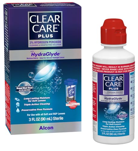 Solución Limpiadora y Desinfectante CLEAR CARE PLUS para Lentes de Contacto (3 oz, Paquete de Viaje), HydraGlyde, Sin Conservadores, Incluye Estuche, - imagen 2