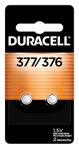 Baterías de botón de óxido de plata Duracell 377/376, 2 piezas (paquete de 1), energía duradera para relojes, calculadoras y más - imagen 4