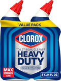 Limpiador de Inodoro Clorox Heavy Duty para Manchas y Anillos, Arctic Clean, 24 Fl Oz, Paquete de 2 - imagen 1