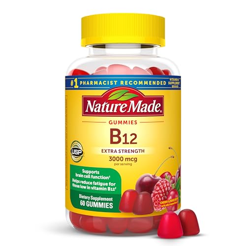 Gomitas de Vitamina B12 Extra Fuerte Nature Made 3000 mcg, 60 unidades, Apoyo al Metabolismo Energético, Suministro para 30 días - imagen 1