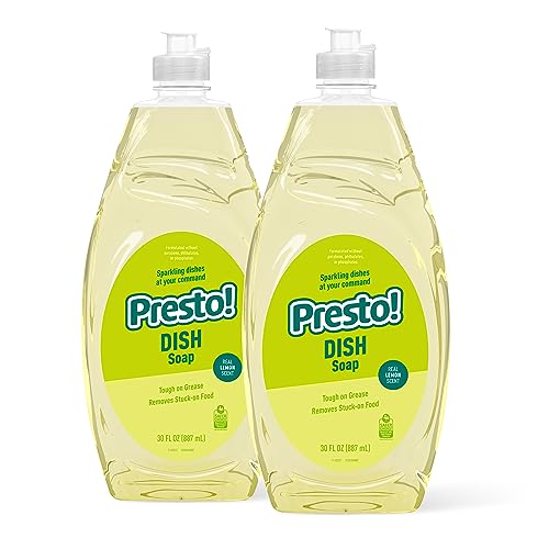 Jabón para Platos Concentrado Presto! de , Aroma a Limón, Elimina Comida y Grasa Pegada, Sin Fosfatos, 30 oz, Paquete de 2 - imagen 4