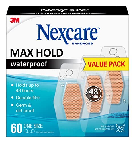 Curitas Impermeables Nexcare Max Hold, Duran 48 Horas, Flexibles para Dedos, Rodillas y Talones - Paquete de 60 Curitas Transparentes - imagen 5