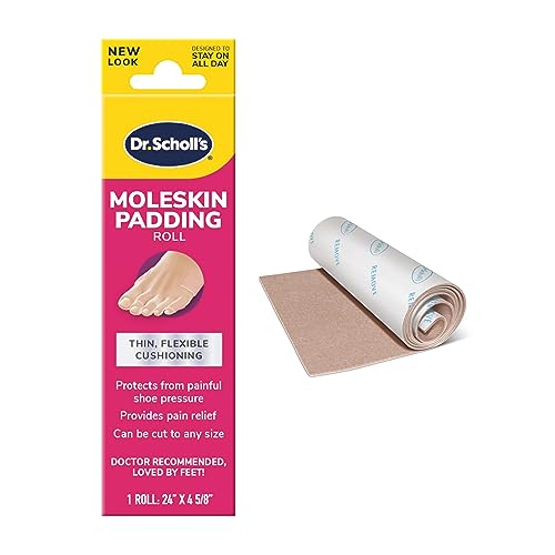 Rollo de Moleskin Dr. Scholl's, 1 rollo - Almohadilla delgada y flexible para alivio del dolor - Se corta a cualquier tamaño - Recomendado por - imagen 2