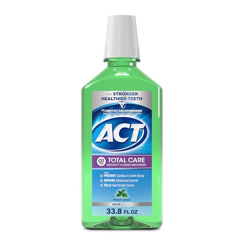 Enjuague Bucal ACT Total Care Sin Alcohol con Fluoruro Anticaries 33.8 oz. Sabor Menta Fresca - imagen 3