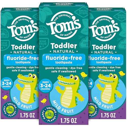 Pasta de Dientes para Niños sin Flúor Tom's of Maine, Sabor Frutal Suave, 1.75 oz. Paquete de 3 (El empaque puede variar) - imagen 4