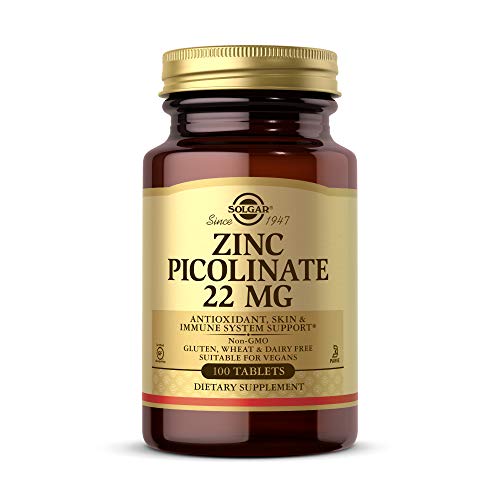 Solgar Zinc Picolinate 22 mg, 100 Tabletas - Promueve Piel Saludable - Apoya el Sistema Inmunológico, Sabor y Visión Normales - Antioxidante - Sin - imagen 5