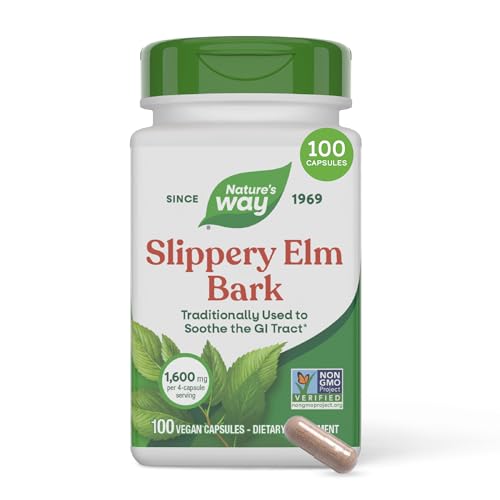 Cápsulas de Corteza de Olmo Resbaladizo de Nature's Way, 1,600 mg por porción de 4 cápsulas, apoyo digestivo tradicional, veganas, 100 cápsulas - imagen 5