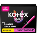 Tampones U by Kotex Click Compact, Absorbencia Regular, Sin Fragancia, Paquete de 45 Unidades - imagen 1