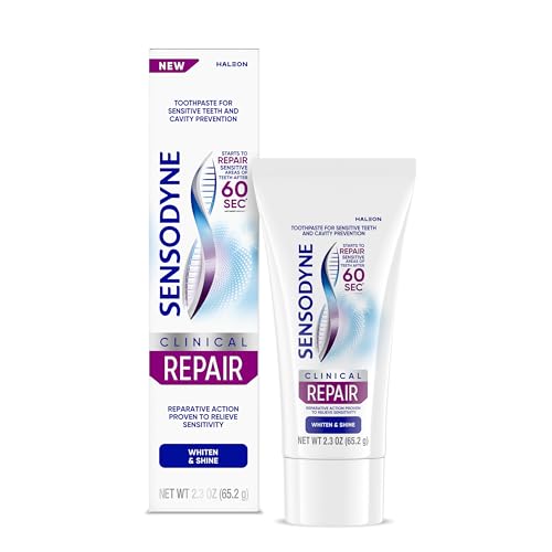 Pasta dental Sensodyne Clinical Repair Whiten & Shine para alivio de sensibilidad, 65 g - imagen 2