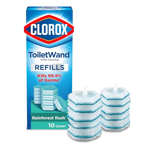 Recargas de Limpiador de Inodoro Clorox ToiletWand, Cepillo para Inodoro, Fragancia Rainforest Rush, 10 piezas - imagen 5