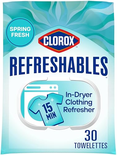 Clorox Refreshables Refrescante para Ropa en Secadora, Aroma Primavera, 30 Toallitas - imagen 2
