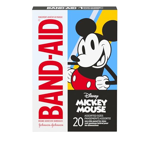 Curitas Band-Aid con Mickey Mouse para Cortes y Raspones, Vendajes Divertidos para Niños y Niñas, Tamaños Variados, Paquete de 20 piezas - imagen 4