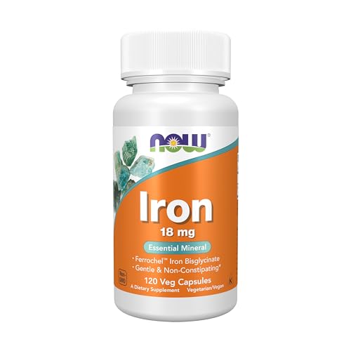Suplementos NOW Foods, Hierro 18 mg, No Constipante*, Mineral Esencial, 120 Cápsulas Veganas - imagen 2