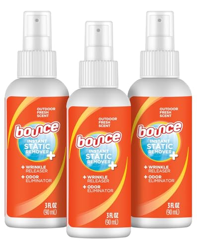 Spray Antiestático Bounce, 3 en 1: Antiestático Instantáneo, Eliminador de Olores y Refrescante de Tela, Tamaño de Viaje (3 Oz, Paquete de 3) - imagen 4