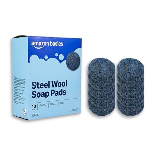 Esponjas de Acero Inoxidable Reutilizables Basics, 10 Piezas, Elimina Grasa y Óxido, Paquete de 1 - imagen 2