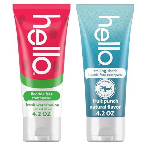 Pasta de Dientes para Niños Hello Smiling Shark y Sandía Fresca Sin Flúor, Paquete de 2 x 4.2 oz - imagen 6