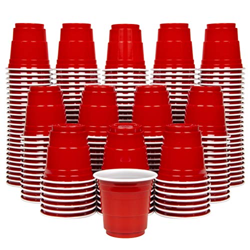 GoBig 200 Piezas Vasos de Plástico de 2 oz - Mini Vasos de Fiesta de 2 oz, Rojos - imagen 3