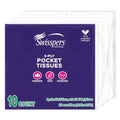 Pañuelos Swisspers Pocket, 3 capas, blancos, absorbentes y resistentes, 10 pañuelos por paquete, 8 paquetes (80 pañuelos en total) - imagen 1