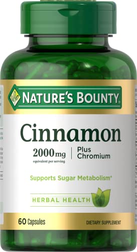 Cápsulas de Canela Plus Cromo de Nature's Bounty, 60 Contenido - imagen 3