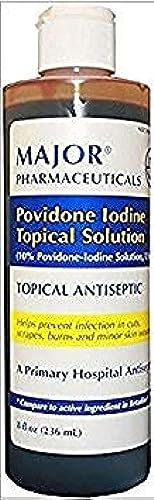 Solución Tópica de Povidona-Yodo 10% Major - Antiséptico para Cortes, Raspones, Quemaduras y Heridas Menores - 8 Fl. Oz. - imagen 3