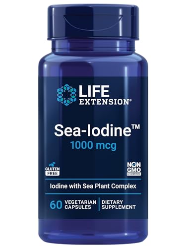 Life Extension Sea-Iodine™ de Algas y Fucus, Iodo Esencial para la Salud de la Tiroides, No Transgénico, Sin Gluten, Vegetariano, 60 Cápsulas - imagen 2
