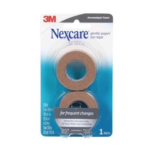 Cinta Adhesiva para ros Auxilios Nexcare Gentle Paper T781-2PK, Color Beige, 1 pulg x 10 yds - imagen 5