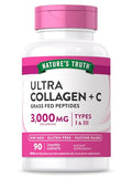 Colágeno en Péptidos Nature's Truth | 90 Tabletas | Tipo 1 y 3 con Vitamina C | Suplemento Libre de Gluten, No GMO y de Ganado Alimentado con Pasto - imagen 1