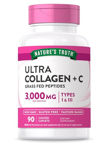 Colágeno en Péptidos Nature's Truth | 90 Tabletas | Tipo 1 y 3 con Vitamina C | Suplemento Libre de Gluten, No GMO y de Ganado Alimentado con Pasto - imagen 2