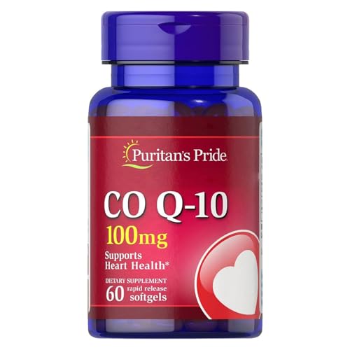 Suplemento Dietético Coenzima CoQ10 100mg de Puritan's Pride para la Salud del Corazón, Presión Arterial, Salud Bucal y Envejecimiento Saludable, 60 - imagen 4