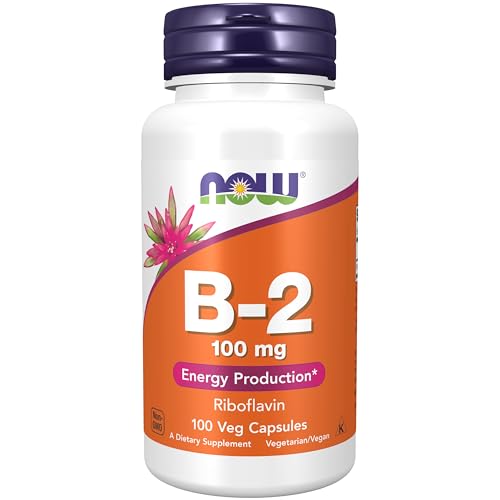 NOW Suplementos, Vitamina B-2 (Riboflavina) 100 mg, Producción de Energía*, 100 Cápsulas Veganas - imagen 3