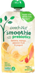 Smoothie Beech-Nut con Prebióticos, Plátano, Mango, Fruta de la Pasión y Yogur, bolsa de 3.5oz - imagen 1