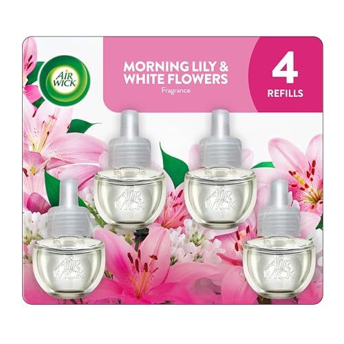 Recarga de Ambientador Eléctrico AIR WICK® - Paquete de 4 Recargas de Aceite con Fragancia de Lirio de Mañana y Flores Blancas - imagen 2