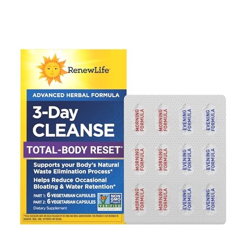 Renew Life Limpieza de 3 Días Total Body Reset - Cápsulas Detox de 2 Partes, Bienestar Digestivo, Mezcla Herbal con Magnesio y Arándano, 12 Contenido - imagen 2