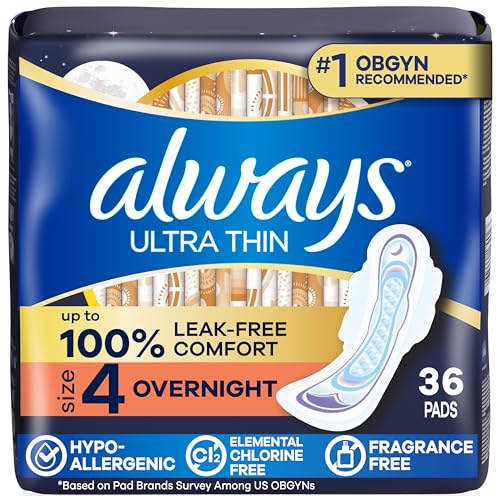 Toallas Femininas Siempre Ultra Delgadas con Alas para Mujeres, Tamaño 4, Absorción Nocturna, Sin Fragancia, Hasta 100% de Comodidad a Prueba de - imagen 4