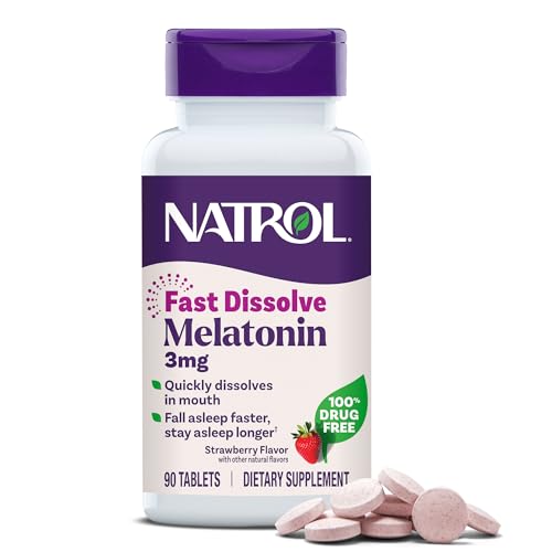 Tabletas de Melatonina Natrol 3mg de Disolución Rápida Sabor Fresa - imagen 3
