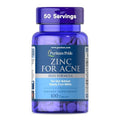 Fórmula de Zinc para Piel Acneica de Puritan's Pride con Vitaminas C, B-6, A y E, Suplemento Dietético para Piel Clara y Saludable, 100 Tabletas - imagen 1